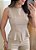 Conjunto linho peplum rosê - Imagem 8