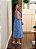 Vestido midi estampado azul - Imagem 3