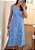 Vestido midi estampado azul - Imagem 2
