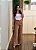 Calça wide leg alfaiataria caramelo - Imagem 1