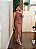 Vestido linho alça trançada mocha - Imagem 3