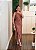 Vestido linho alça trançada mocha - Imagem 4