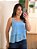Regata crepe camadas azul - Imagem 1