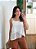 Regata crepe camadas off white - Imagem 1