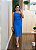 Vestido poliamida um ombro só azul - Imagem 6