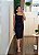 Vestido poliamida um ombro só preto - Imagem 1