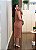 Vestido poliamida um ombro só mocha - Imagem 3