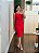 Vestido poliamida um ombro só vermelho - Imagem 3