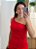 Vestido poliamida um ombro só vermelho - Imagem 2