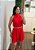 Vestido evasê amarração vermelho - Imagem 4