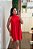 Vestido evasê amarração vermelho - Imagem 1