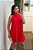 Vestido evasê amarração vermelho - Imagem 8