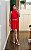 Vestido evasê amarração vermelho - Imagem 5