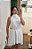 Vestido evasê amarração off white - Imagem 7