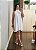 Vestido evasê amarração off white - Imagem 6