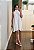 Vestido evasê amarração off white - Imagem 3