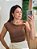 Blusa assimétrica fivela marrom - Imagem 5