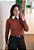 Blusa Tricô Trançado Marrom - Imagem 1