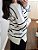 Blusa Tricô Listrado Off White Manga Longa - Imagem 6