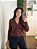 Cardigan Tricô Marrom Manga Longa - Imagem 2