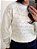 Blusa Tricô Ponto Rendado Off White Manga Longa - Imagem 4