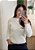 Blusa Tricô Ponto Rendado Off White Manga Longa - Imagem 8