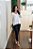 Blusa Tricô Decote V Off White Feminina - Imagem 4