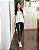Blusa Tricô Decote V Off White Feminina - Imagem 13