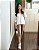 Blusa Tricô Decote V Off White Feminina - Imagem 11