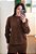 Conjunto Tricô Fio Mousse Marrom - Imagem 4