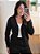 Conjunto Tricô Cardigan e Calça Jogger Preto - Imagem 13