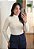 Blusa Manga Longa Gola Alta Creme - Imagem 5