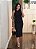 Vestido Midi Malha Canelada Preto - Imagem 4