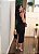Vestido Midi Malha Canelada Preto - Imagem 2