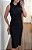 Vestido Midi Malha Canelada Preto - Imagem 3