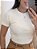 Blusa Manga Curta Canelada Creme - Imagem 3