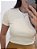 Blusa Manga Curta Canelada Creme - Imagem 8