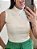 Regata Gola Alta Canelada Creme - Imagem 3