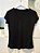 Camiseta Básica Decote V Preta - Imagem 7