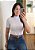 Camiseta Gola Alta Viscose Branca - Imagem 5