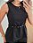 Blusa Peplum com Linho e Cinto Preta - Imagem 6
