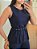 Blusa Peplum com Linho e Cinto Marinho - Imagem 4