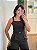 Blusa Risca de Giz Peplum Preta - Imagem 1