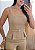 Blusa Risca de Giz Peplum Areia - Imagem 2