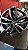 Jogo roda Volkswagen Polo Aro 17 5x112 Preta brilhante diamantada  Semi nova - Imagem 1