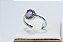 ANEL PRATA 925 COM RODIO BRANCO DELICADO PEDRA LILAS - Imagem 2