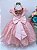Vestido de Festa Rose Nude com cinto de Pérolas - Imagem 3