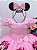 Vestido Temático Minnie Rosa com Laço - Imagem 2