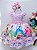 Vestido Infantil Temático Princesas Rosa Luxo - Imagem 1