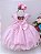 VESTIDO INFANTIL DE FESTA LUXO JARDIM ROSA - Imagem 3